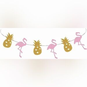 Forum Novelties Flamingo & Pineapple Hawaiin Luau Party Banner 7 feet